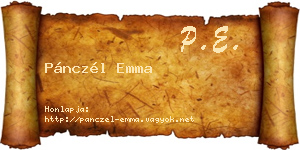 Pánczél Emma névjegykártya