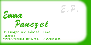 emma panczel business card