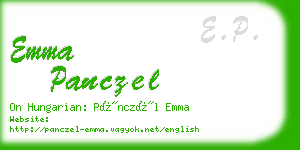 emma panczel business card